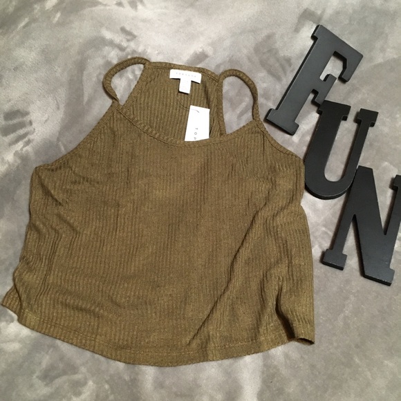 🌵TOPSHOP tank top Green Size 8 - Picture 3 of 5